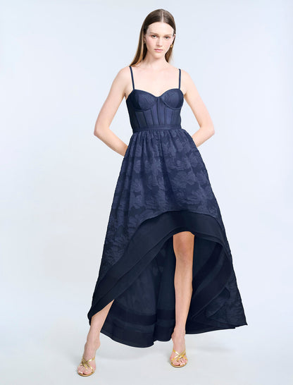 High Low Organza Tulle Gown