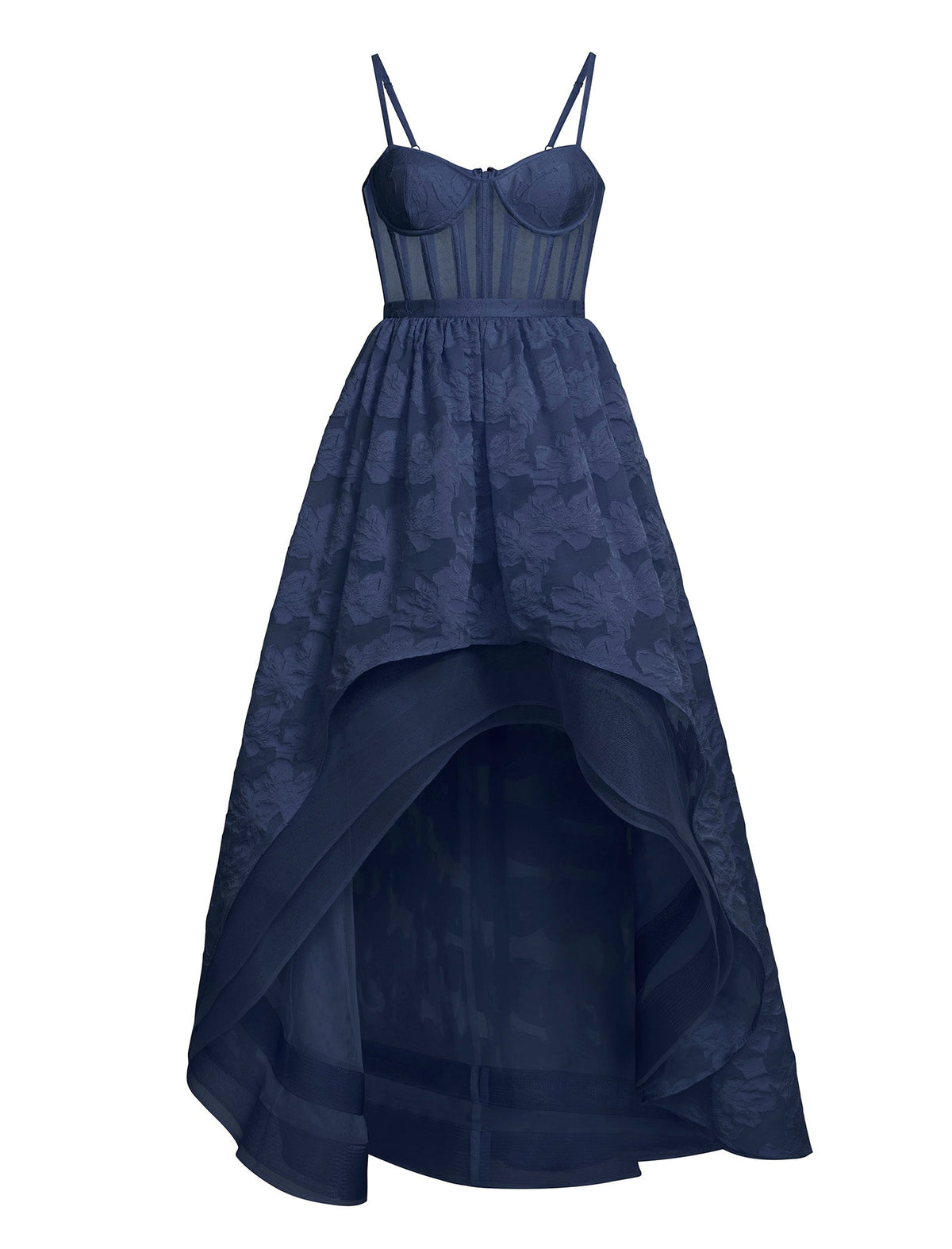 High Low Organza Tulle Gown