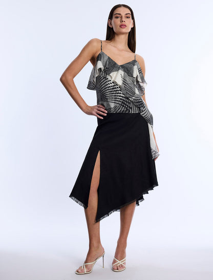 Printed Flounce Cami