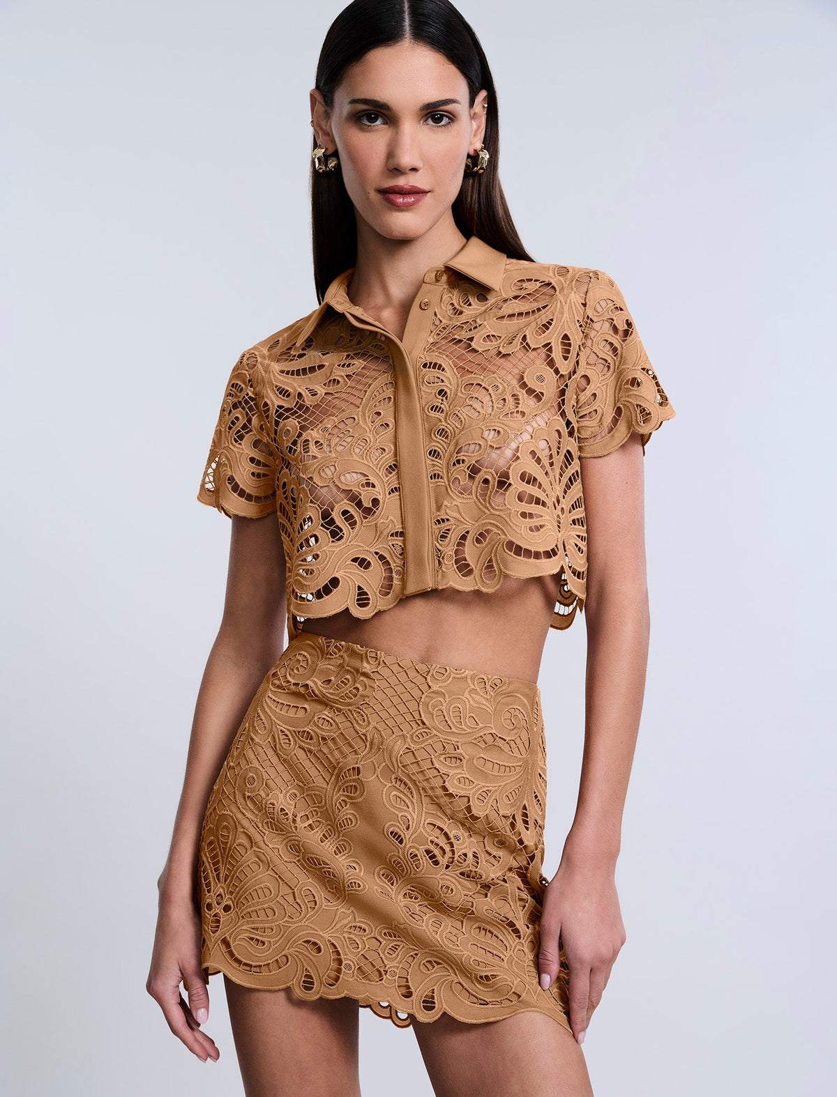 Eyelet Button Down Polo