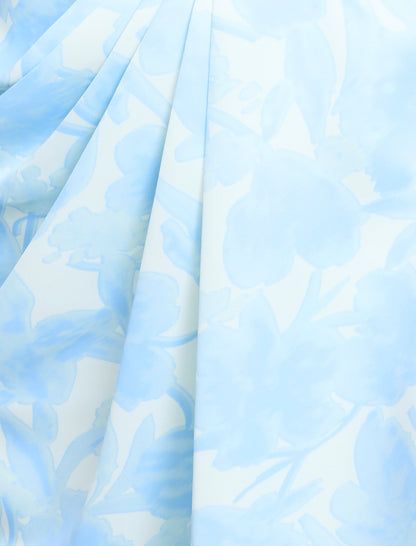 Pleat Bodice Wrap Skirt Gown