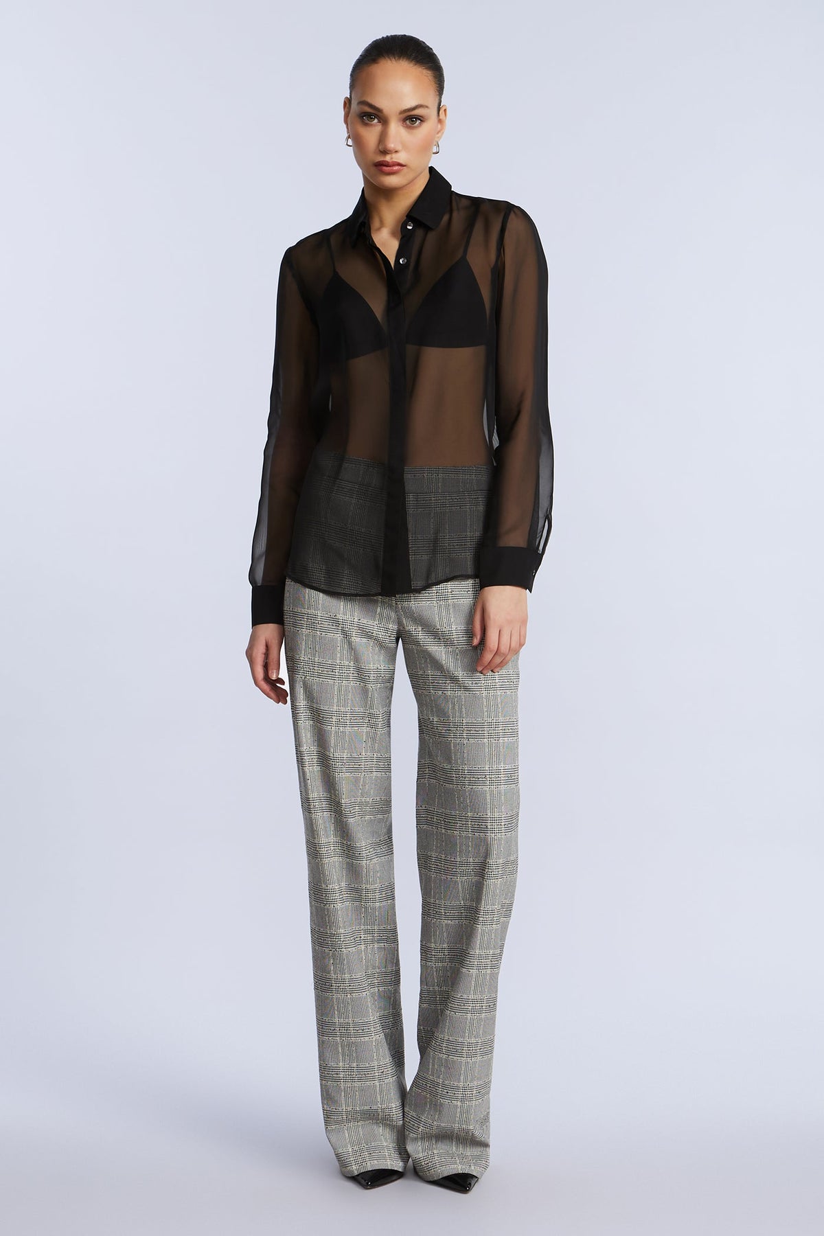 Chiffon Button Down
