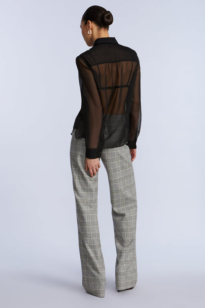 Chiffon Button Down