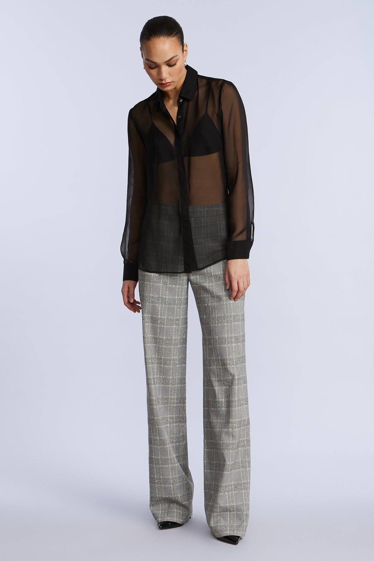 Chiffon Button Down