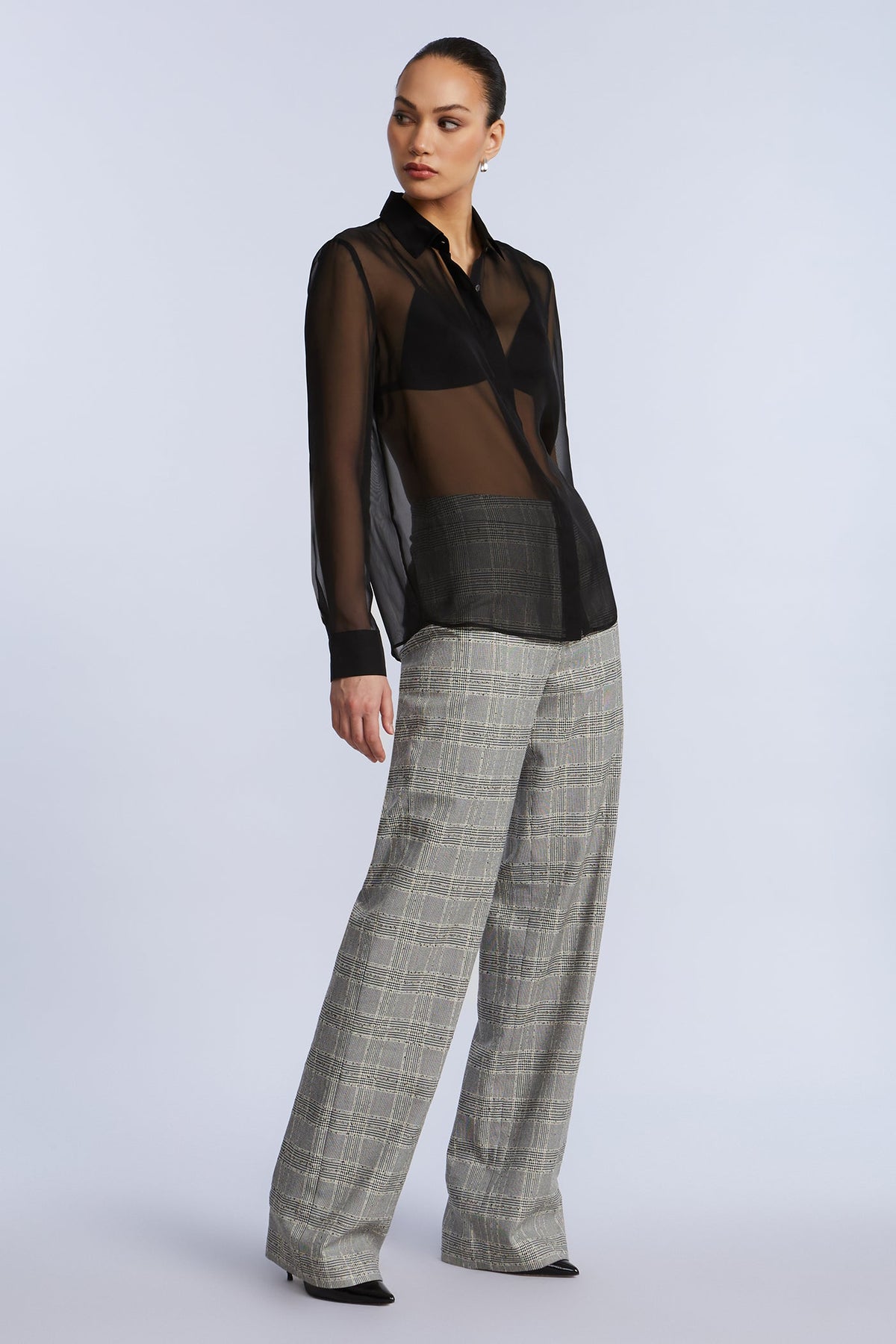 Chiffon Button Down