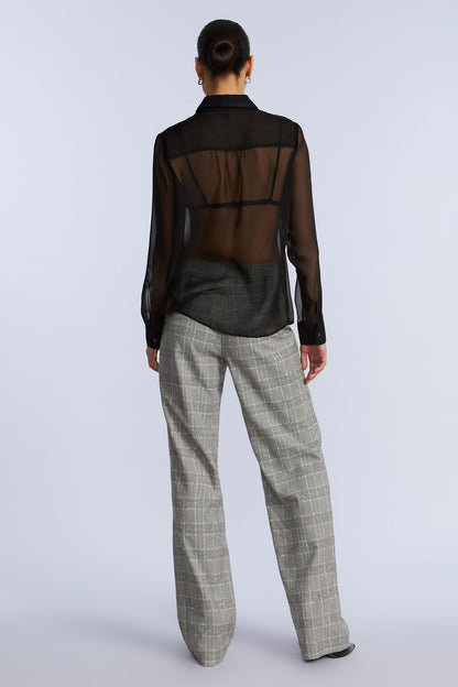 Chiffon Button Down