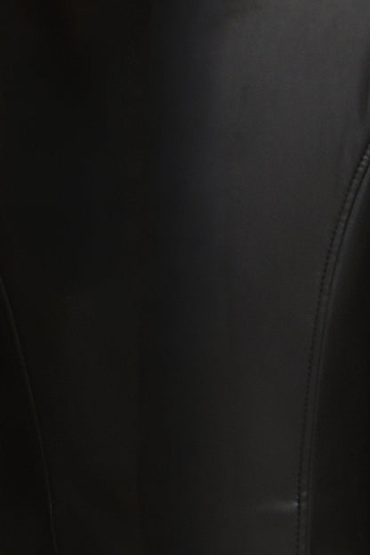 Puff Sleeve Leather Top