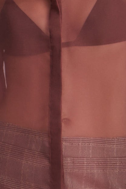 Chiffon Button Down