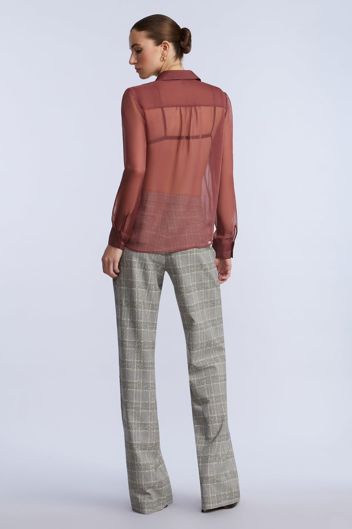 Chiffon Button Down