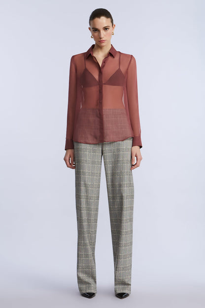 Chiffon Button Down